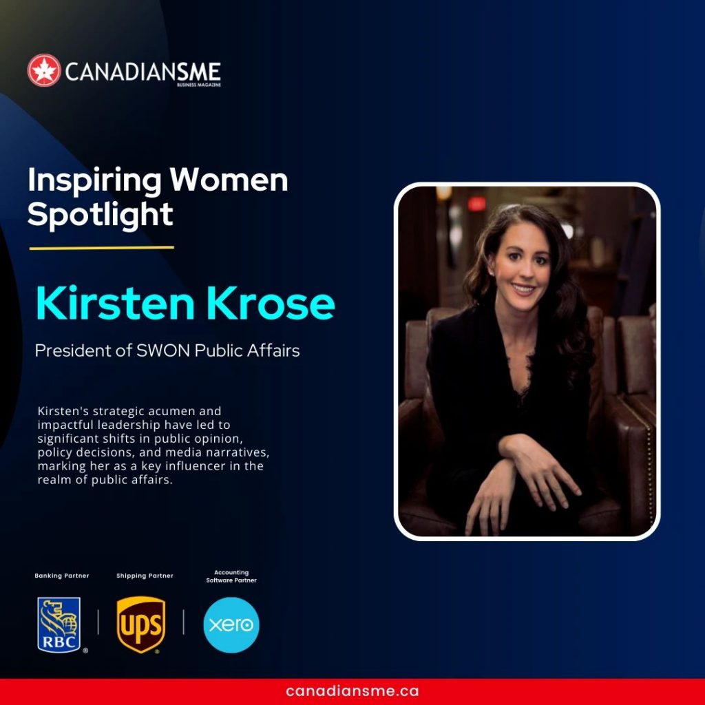 President Kirsten Krose Recognized by Canadian Small Business Magazine
